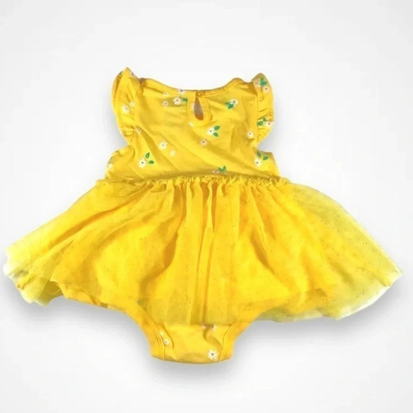4/$20 George  Yellow Floral Tutu Onesie - Picture 4 of 5